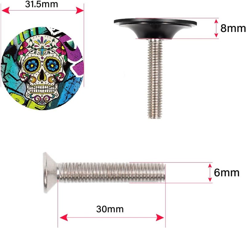 Chooee Bike Headset Top Cap, MTB Jigsaw Headset Top Cover with Bolts for Road Bikes MTB 1 1/8 Stems and Forks - Image 4
